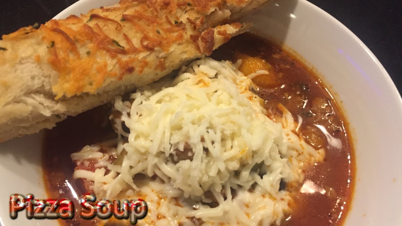 Pizza Soup And Homemade Breadsticks Pizza Soup And Homemade Breadsticks