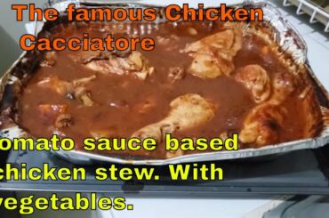 Italian grandma recipe cooking chicken cacciatore in the oven