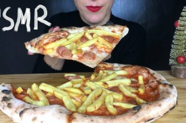 ASMR PIZZA NAPOLETANA MARGHERITA WITH FRENCH FRIES (Eating Sounds) Mukbang