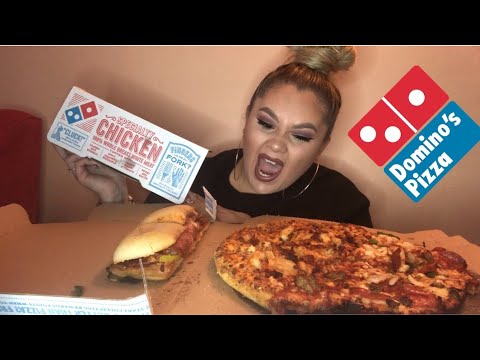 DOMINOS PIZZA | MUKBANG 🍕 DOMINOS PIZZA | MUKBANG 🍕