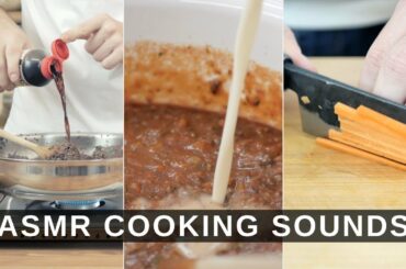 ASMR cooking sounds | bolognese sauce recipe | vegan