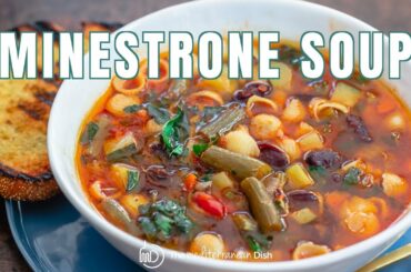 Simple Vegetarian Minestrone Soup | The Mediterranean Dish