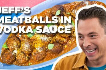 Jeff Mauro Makes Italian Meatballs in Vodka Sauce | Food Network