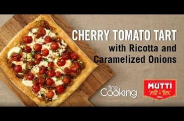 Cherry Tomato Tart with Ricotta and Caramelized Onions