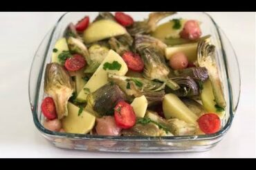 Artichokes and potatoes,  Recipe vegetables: ITALIAN FOOD