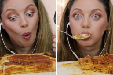 ASMR ITALIAN LASAGNA DELLA SUPER ANTO! (EATING SOUND) WHISPERING