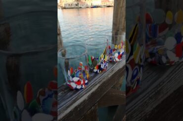 Original Murano Glass handmade SET OF 6 DRINKING GLASSES WINE AND WATER