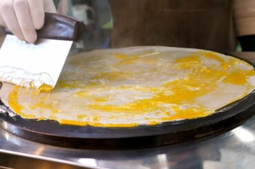 Chinese style crepe Jianbing (Egg Bacon Cheese) - Korean street food