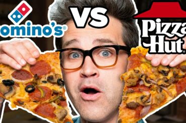 Dominos vs. Pizza Hut Taste Test | FOOD FEUDS