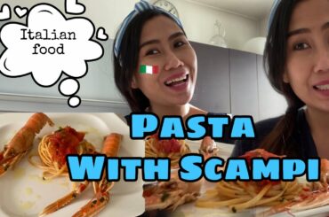 LINGUINE AGLI SCAMPI || MASAK PASTA SCAMPI ATO UDANG || MOMMY ALEXA