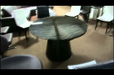 Modern Round Dining Table with Rotating Extensions | (866)397-0933 LAFurnitureStore.com