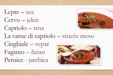 Il cibo - Hrana na italijanskom jeziku / Food in italian language