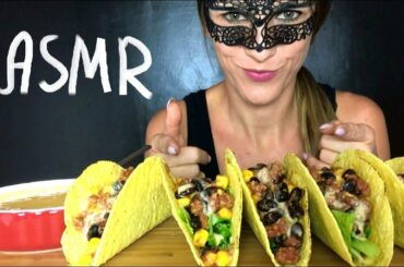 ASMR *NO TALKING* TACOS WITH BEEF & CHEESY | MEXICAN FOOD (Crunchy Eating Sounds) MUKBANG 먹방