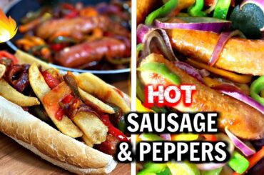 🔥 EPIC SAUSAGE AND PEPPERS | BEYOND MEAT BEYOND SAUSAGE | CHEAT DAY VEGETARIAN MEAL PREP| TASTEPINK