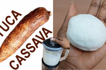 How to Make a No Smell Cassava Fufu in a Blender | Flo Chinyere