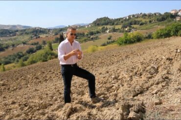 Nicola Biscardo Selections - The soil in San Michele vineyard at Bonci Winery in Marche region Italy