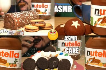 ASMR ITA NUTELLA CHOCOLATE CAKE EATING SOUNDS (COMPILATION ITALIAN DESSERT) *MUKBANG NO TALKING 먹방