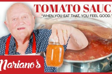 "When you eat that, you feel good."  Homemade Tomato Sauce ||  Mariano's Cooking