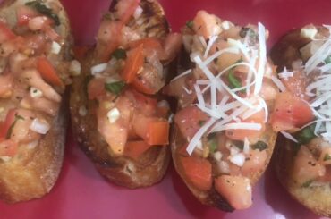 How to make Italian Bruschetta . Tasty Foods