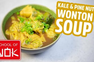 Delicious Kale & Pine Nut Wonton Soup Recipe!