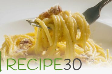 Spaghetti Carbonara the authentic Italian pasta recipe - By recipe30.com