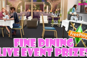 The Sims Freeplay Fine Dining live event PRIZES [Early Access]