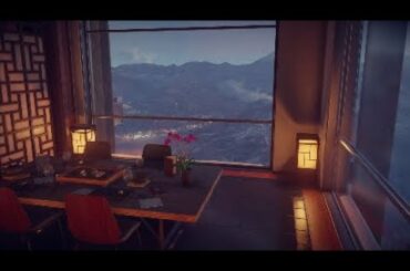 Video Game Ambience Asmr - (Hitman) Scenic Dining Room | Soft Music | Hokkaido Japan