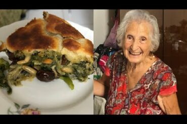 Pasta Grannies enjoys 96 year old Feni's pizza escarole!