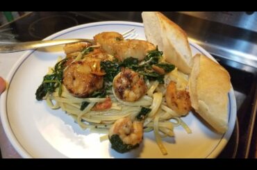 Italian Scallops and Shrimp with Linguini