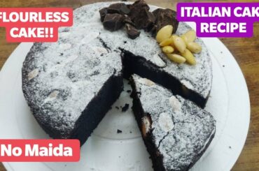 FLOURLESS CHOCOLATE ALMOND CAKE || TORTA CAPRESE || ITALIAN SPECIALITY || By manmits kitchen
