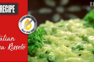 Italian Pea Risotto Recipe - Easy Oil free Microwave recipe