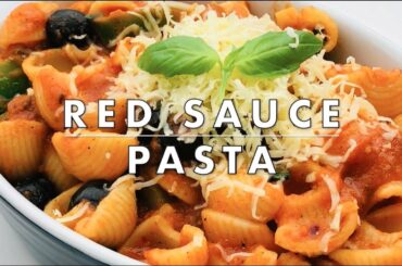 Red Sauce Pasta - No Onion No Garlic Italian Red Sauce pasta - Sattvik Kitchen