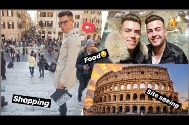 COME TO ROME WITH ME| Rome Vlog| eating shopping almost missing flight!