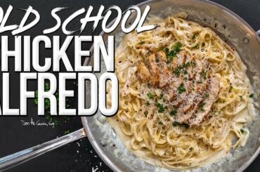 Old School Chicken Alfredo Recipe | SAM THE COOKING GUY 4K