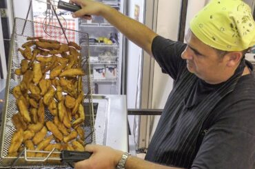 Deep Fried Mushrooms. Italy Street Food Festival