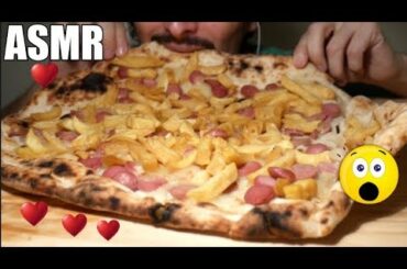 ASMR ITA PIZZA NEAPOLITAN WITH FRIES (GIANT) REAL EATING SOUND *NO TALKING  먹방  MUKBANG ITALIAN FOOD