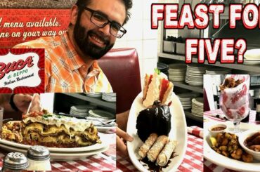 8 lb Italian Feast Challenge (Dinner for 5?) at Buca di Beppo *9000 Calories* | Freak Eating