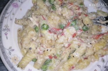 Italian white pasta in desi style | white souse pasta
