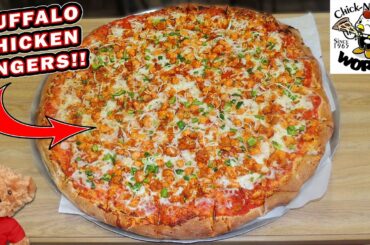 Buffalo Chicken Fingers Pizza Challenge w/ Joel Hansen!!