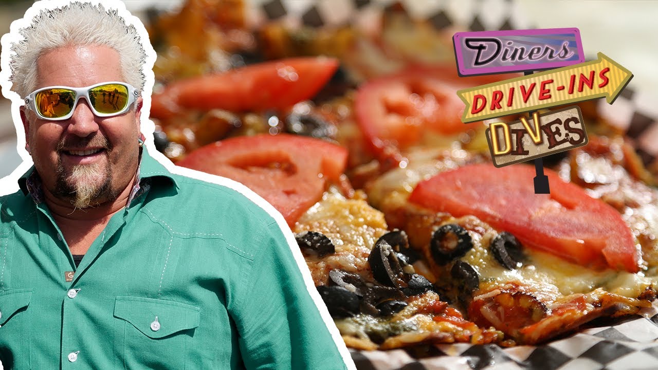 Pizza Made with a Crust of Pure CHEESE on #DDD with Guy Fieri | Food Network Pizza Made with a Crust of Pure CHEESE on #DDD with Guy Fieri | Food Network