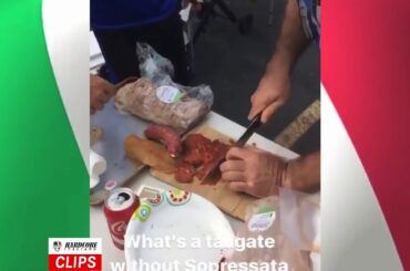 Italians Tailgate Soccer Game with Soppressata - Funny Video!