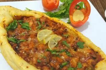 Turkish Pizza | Turkish Pizza (Pide) without oven Easy recipe | From  BBG FOOD CORNER
