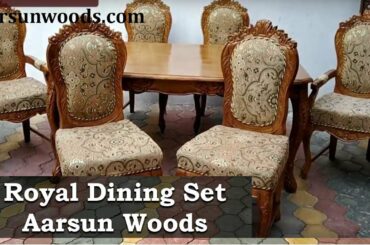 #86 Top Dining Furniture 6 Chair Table Set at best prices in solid wood by Aarsun