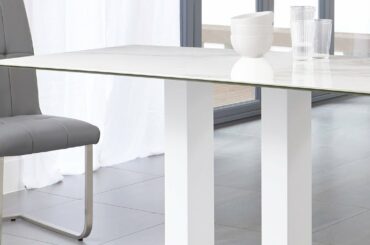 Mia Marble Ceramic Gloss Dining Table