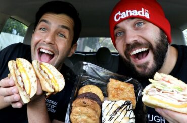 MASSIVE COMFORT FOOD, FRESH BREAD, MUKBANG!! with JOSH PECK and ANNELISE!!