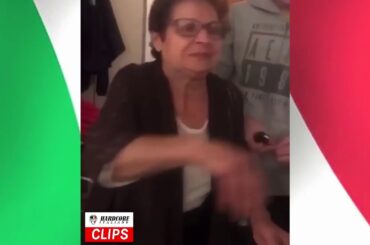 Italian Nonna Tries to Scrub off Tattoo - Funny Video!