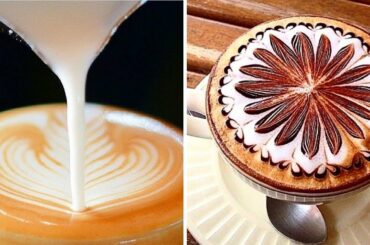 😍Latte Art Cappuccino Free Pour Compilation Best of November #9 😍