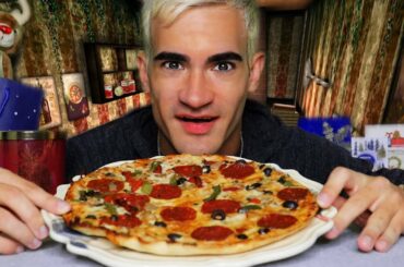 Eating a Whole Pizza (ASMR Mukbang)