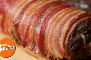 Bacon Wrapped Cheesesteak Meatloaf Recipe | Best Dinner Recipes | Homemade Meatloaf | Twisted