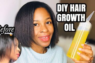 RAPID & HEALTHY HAIR GROWTH RECIPE|DIY HAIR GROWTH OIL|MY RELAXED HAIR JOURNEY